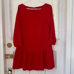 RED J Crew dress